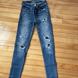 American Eagle Ripped Skinny Jeans